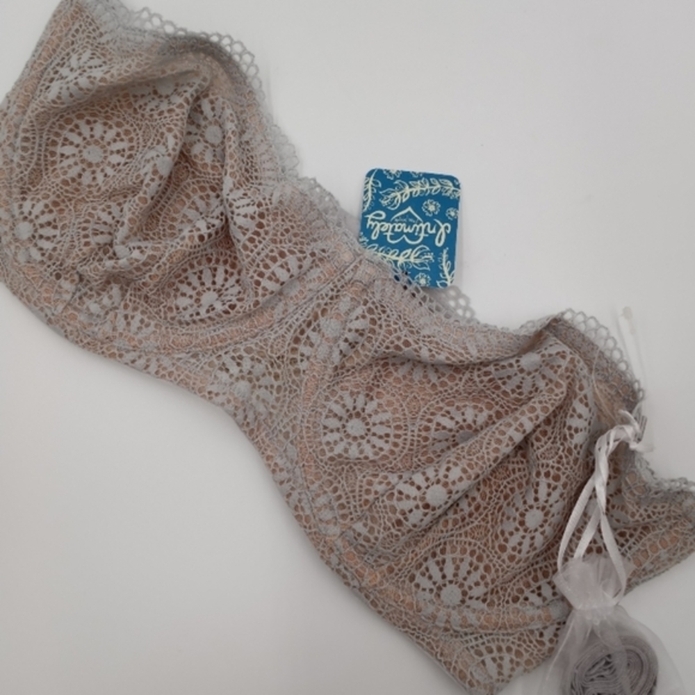 Free People Starla Underwire Convertible Lace Bra Skies‎ Blue